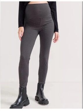 Hatch Before During & After Houndstooth Maternity Leggings M